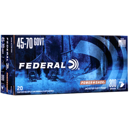45-70 Gov't 300 Grain Speer Power-Shok Flat Nose 20 Rounds