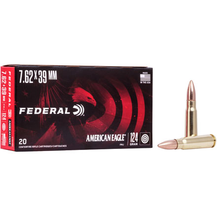 American Eagle 7.62x39mm Russian 124 Grain Full Metal Jacket 20 Rounds