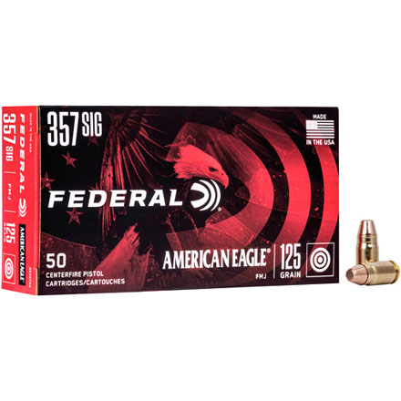 American Eagle 357 Sig 125 Grain Full Metal Jacket 50 Rounds
