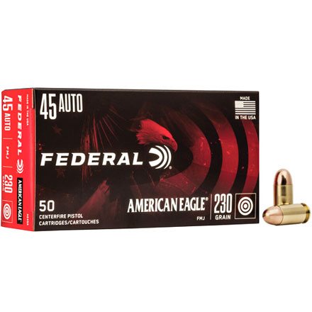 American Eagle 45 ACP 230 Grain Full Metal Jacket 50 Rounds