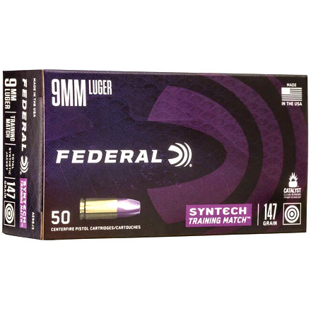 9mm Luger 147 Grain Syntech Training Match TSJ 50 Rounds