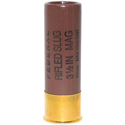 10 Gauge 3-1/2" 1-3/4oz Hollow Point Rifled Slug 5 Rounds