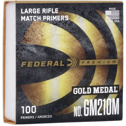 Federal Premium #GM210M Gold Medal Match Large Rifle Primers 1000 Count