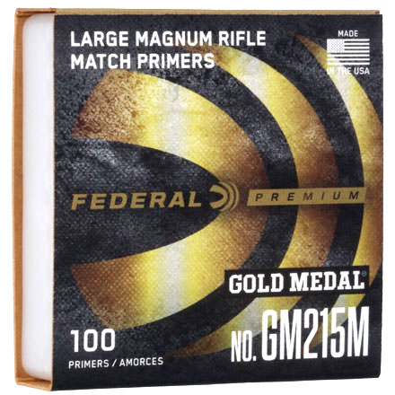 Federal Premium #GM215M Gold Medal Match Large Rifle Primers 1000 Count