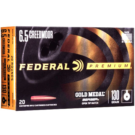 6.5 Creedmoor 130 Grain Berger VLD  20 Rounds