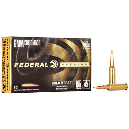 6mm Creedmoor 105 Grain Berger Hybrid Boat Tail Hollow Point 20 Rounds