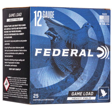 12 Gauge 2-3/4" 1-1/8 Oz Game-Shok Heavy Field Lead #4 Shot 25 Rounds