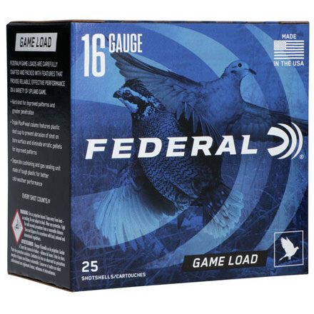 16 Gauge 2-3/4" 1 Oz Game-Shok Game Load Lead #7.5 Shot 25 Rounds