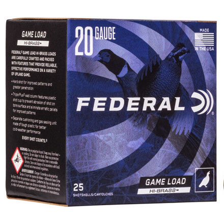 20 Gauge 2-3/4 1 Oz 6 Shot Game-Shok Heavy Field Load 25 Rounds
