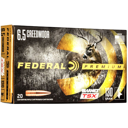 6.5 Creedmoor 130 Grain Barnes Triple-Shok X TSX 20 Rounds