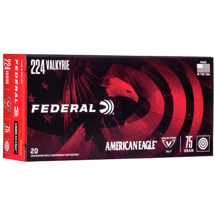 224 Valkyrie 75 Grain Total Metal Jacket 20 Rounds