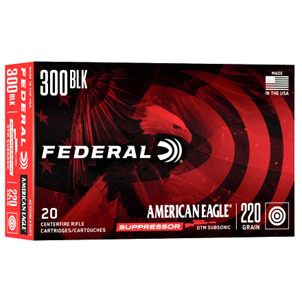Federal American Eagle 300 Blackout 220 Grain OTM Subsonic 20 Rounds