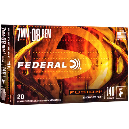 7mm-08 Remington 140 Grain Fusion 20 Rounds