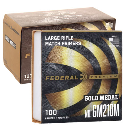Federal Premium #GM210M Gold Medal Match Large Rifle Primers 1000 Count