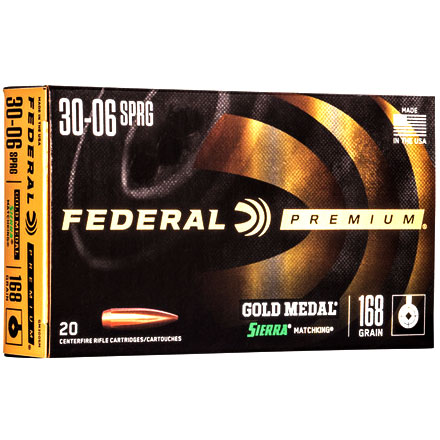 30-06 Springfield 168 Grain Sierra Match King Hollow Point Boat Tail 20 Rounds