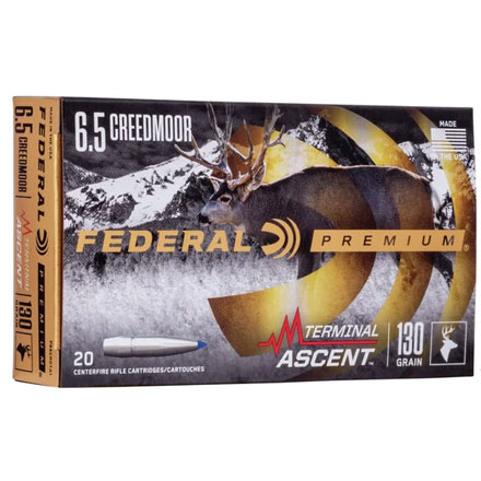 Federal 6.5 Creedmoor 130 Grain Terminal Ascent 20 Rounds