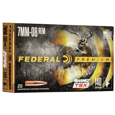 Federal Triple-Shock X 7mm-08 Remington 140 Grain Barnes TSX 20 Rounds