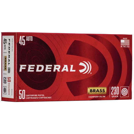 Federal Champion Training 45 Auto 230 Grain Full Metal Jacket 50 Rounds