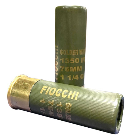 Fiocchi Golden Waterfowl 12 Gauge 3" 1-1/4oz #4 Steel Shot 1350fps 25 Rounds