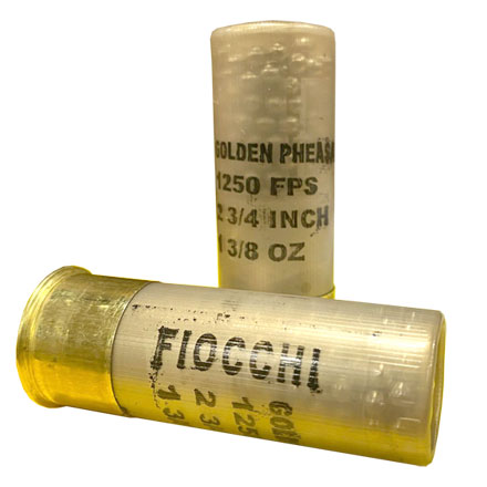 Fiocchi Golden Pheasant 12 Gauge 2-3/4" 1-3/8oz #4 Nickel Plated Shot 25 Rounds