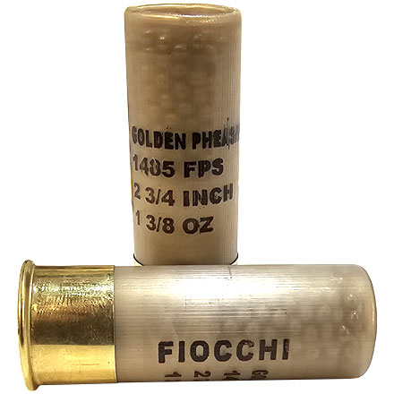 Fiocchi Golden Pheasant 12 Gauge 2-3/4" 1-3/8oz #5 Nickel Plated Shot 1485fps 25 Rounds