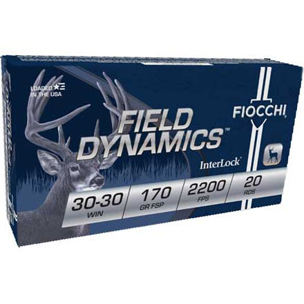 Fiocchi 30-30 Winchester 170 Grain FSP 20 Rounds 2200fps
