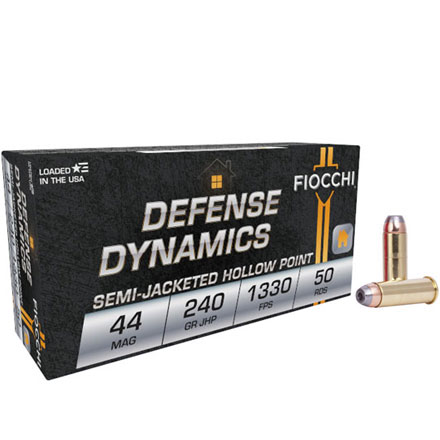 Fiocchi 44 Magnum 240 Grain Jacketed Hollow Point 50 Rounds 1330fps