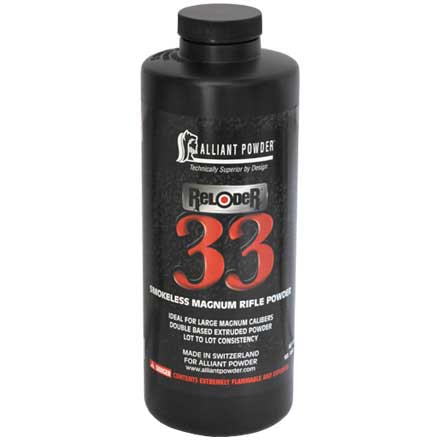 Alliant Reloder 33 Smokeless Heavy Magnum Rifle Powder (1 lb)