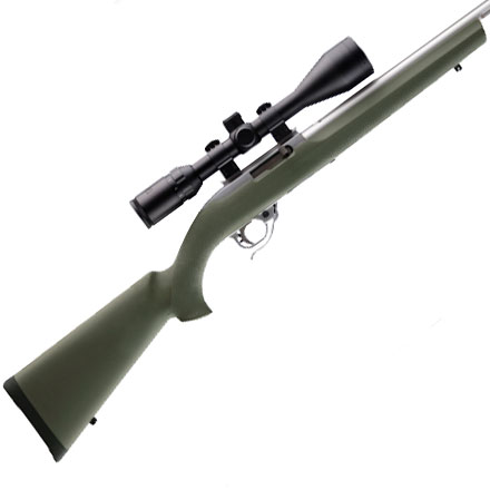 Ruger 10/22 .920 Diameter Bull Barrel Overmolded Rubber Stock OD Green Finish