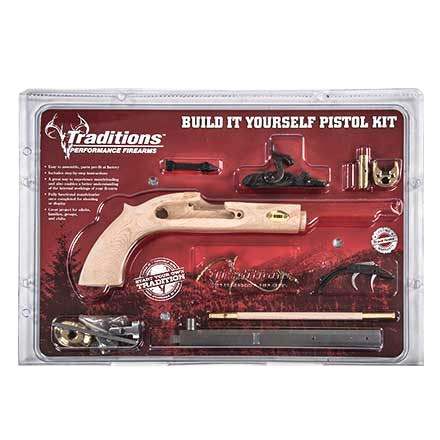 Percussion Trapper Pistol Kit 50 Caliber 9.75 Inch Octagonal Barrel 1:20 Twist Double Set Triggers