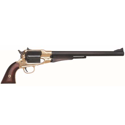 1858 Black Powder Bison Revolver 44 Caliber Brass Frame Walnut Grip 12 Inch Octagonal Barrel