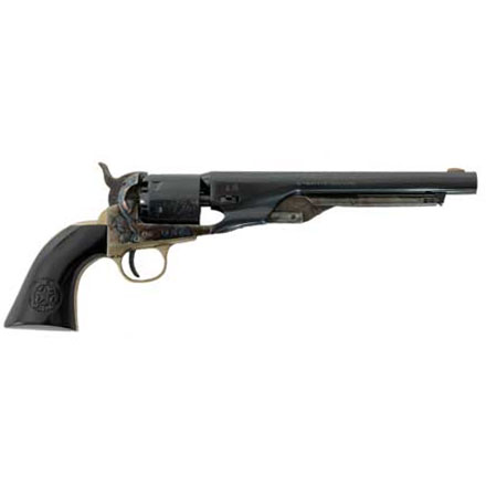 1860 U.S. Marshal Logo 36 Caliber Black Powder Revolver Brass Guard Black Grip 8 Inch Round Barrel