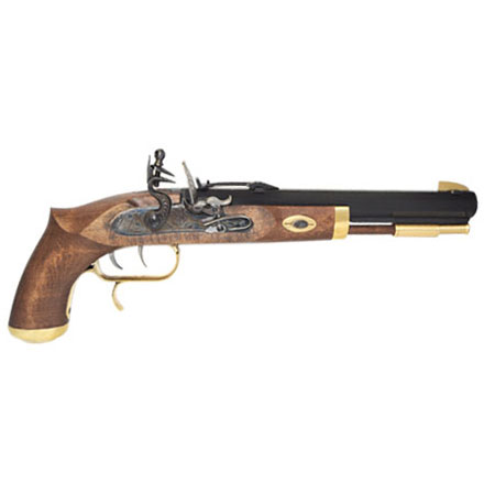 Flintlock Trapper Pistol 50 Caliber 9.75 Inch Blued Octagonal Barrel 1:20 Twist Double Set Triggers