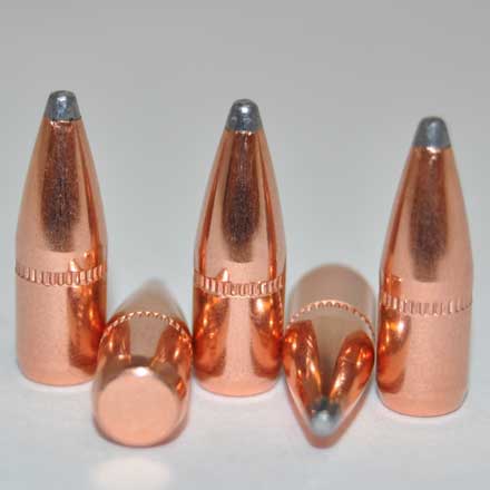22 Caliber .224 Diameter 55 Grain Spire Point Boat Tail With Cannelure 250 Count