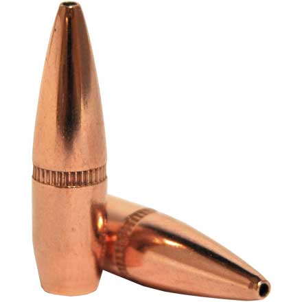 22 Caliber .224 Diameter 62 Grain BTHP With Cannelure  250 Count