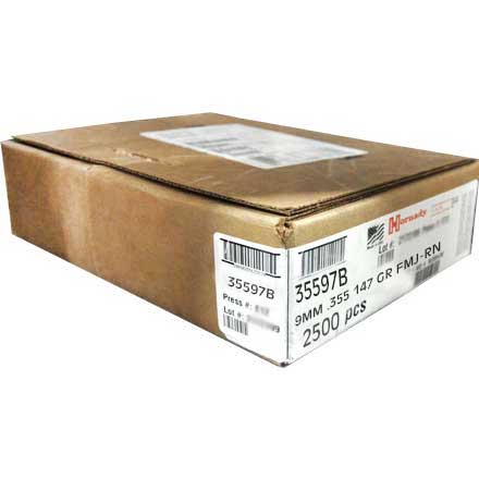 9mm .355 Diameter 147 Grain Full Metal Jacket Round Nose 2,500/Case