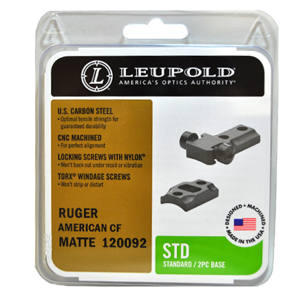 STD Ruger American 2 Piece Base CF Matte Finish