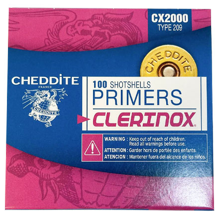 Cheddite Clerinox CX2000 209 Primers 1000 Count