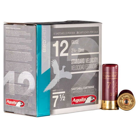 Aguila 12 Gauge Game 2-3/4" 1-1/8 oz 1200 fps #7.5 Shot 25 Rounds