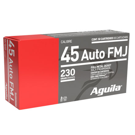 Aguila 45 Auto Full Metal Jacket 230 Grain 50 Rounds