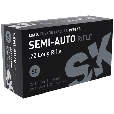 SK Semi-Auto Rifle 22 Long Rifle 40 Grain Round Nose 50 Rounds