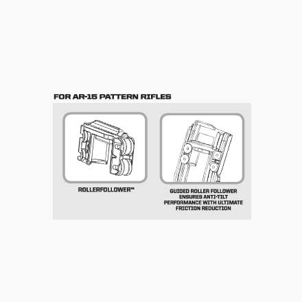 AR-15 5.56MM Roller Follower 10 Round Black Polymer Magazine