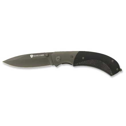 Black Label Checkmate Folding False Edge Spear Point 3-1/2