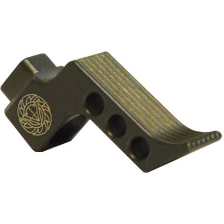 Straight Finger Stop Serration OD Green Trigger Shoe for MPC Trigger