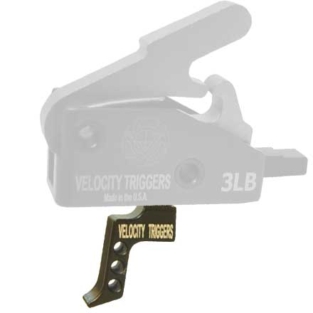 Straight Finger Stop Serration OD Green Trigger Shoe for MPC Trigger