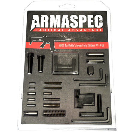 AR-15 Gun Builder’s Lower Parts Kit - Minus Fire Control Group & Grip - Black