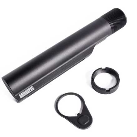 Honed Carbine Buffer Tube Kit with End Plate and Castle Nut