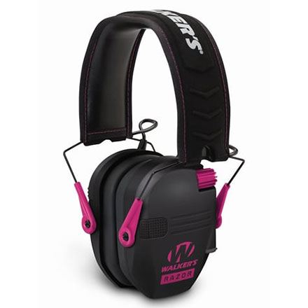 Razor Slim Electronic Muff - Black With Pink Accent