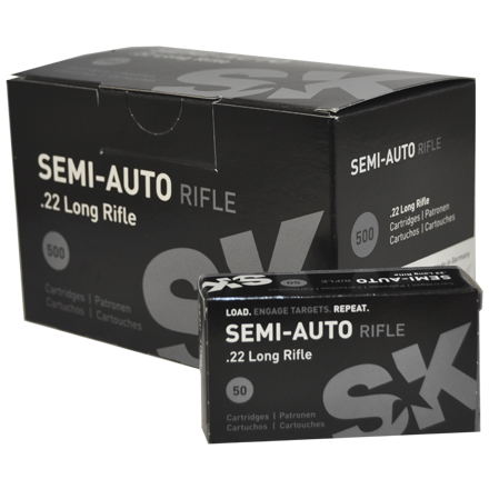 SK Semi-Auto Rifle 22 Long Rifle 40 Grain Round Nose 1132fps 500 Round Brick