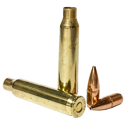 223 Loader Pack HP (100 Count New Primed Brass & 250 Count Hornady 55 Grain Hollow Point BT Bullets)